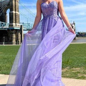 Beautiful ellie wilde ew120092 prom dress lavendar
